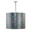 Lustre tambour 9 lumières à abat-jour Jelli