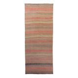 Pink Vintage Anatolian Flatweave Wool Runner - 5'3"" x 14'8""