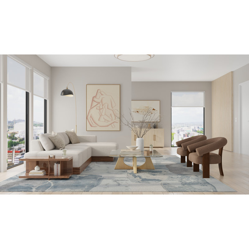 Ludo Modern Abstract Area Rug, Rectangle 5' x 8
