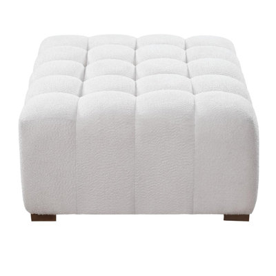 Elegant Boucle Storage Ottoman