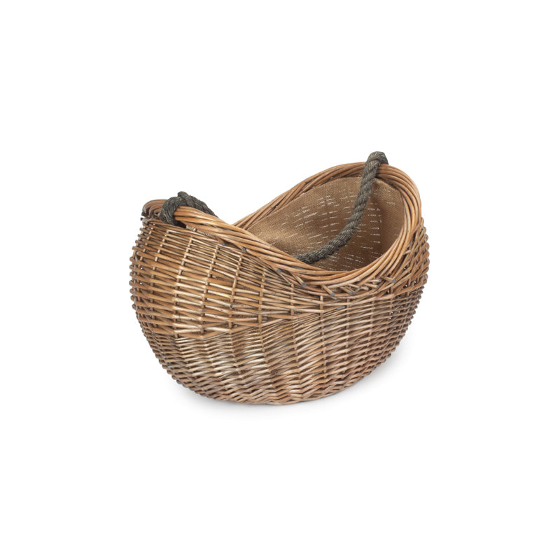 Wicker Rope Handled Carrying Basket