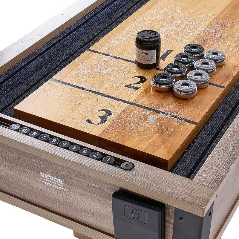 Table de jeu de palets 2 en 1 et jeu de quilles, H 9 po x l 140 po x P 29 po