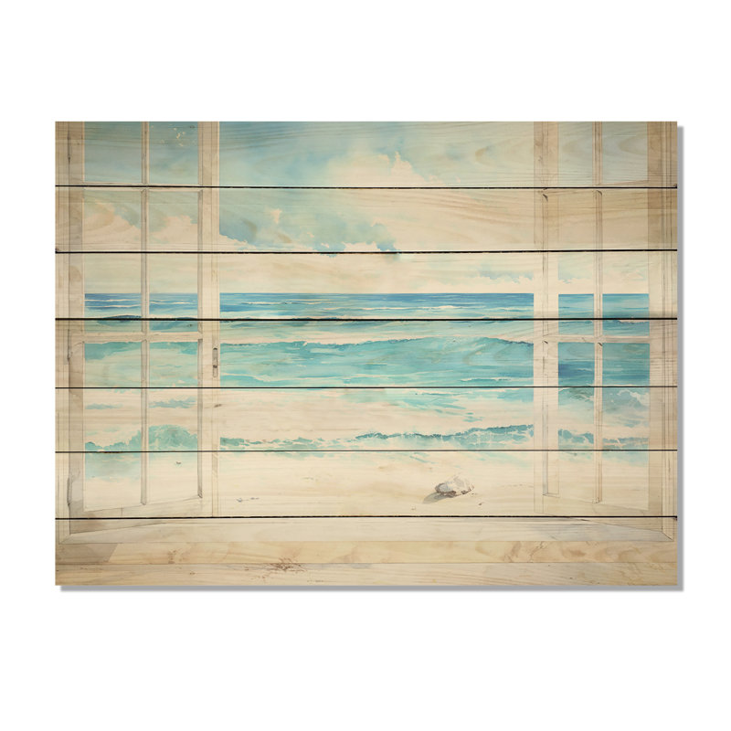 Tranquility Beachside Windows Horizon II - Fenêtres côtières sur bois, H 34 po x l 44 po x P 0,78 po