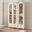 Bois blanc massif + vitrines en verre