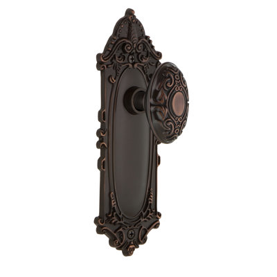 Plaque victorienne avec bouton de porte victorien