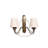 Elegant Wall Lamp, Gold & Cream Color | Metal Body with Fabric Cap, 2 x 3.15W LED Socket, 4500K | Battery Operated (3 AA), IP20 Rated, On/Off Switch, Perfect for Living Room & Bedroom Decor-430117135-430117132
