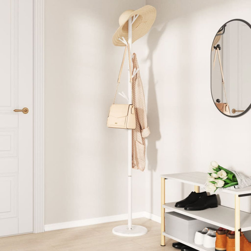 Niva Iron Freestanding Coat Rack, White