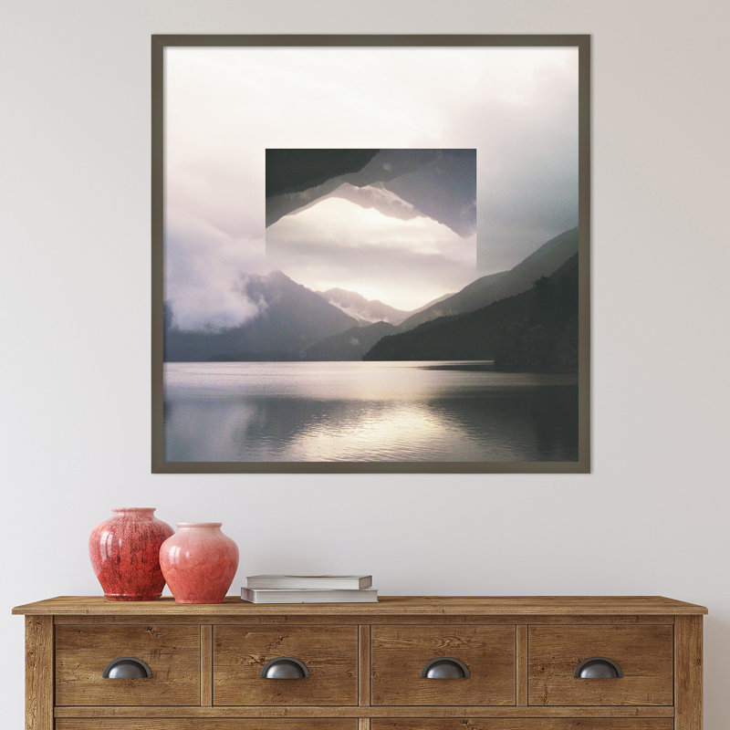 Reflected Landscape by Laura Marshall, Gray, 33" H x 33" W x 1" D