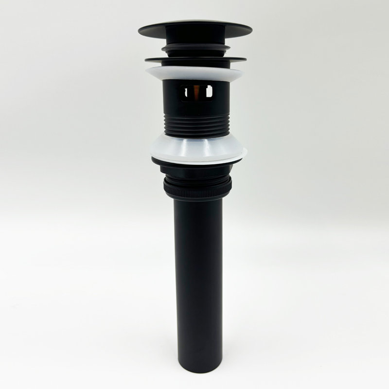 Bathroom Pop Up Drain – 304 Stainless Steel Sink Stopper With Overflow, Great For Vessel Sink/lavatory Vanity, Black