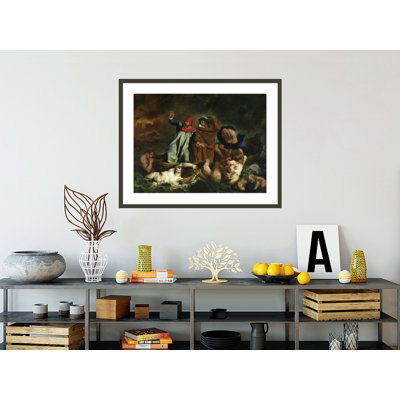 Dante (1265-1321) et Virgile (70-19 av.J.-C.) dans les Enfers par Eugène Delacroix