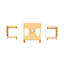 5 Pcs Grade-A Teak Wood Dining Set: 36" Square Table And 4 Mas Stacking Arm Chairs #11MS0804-1880014133