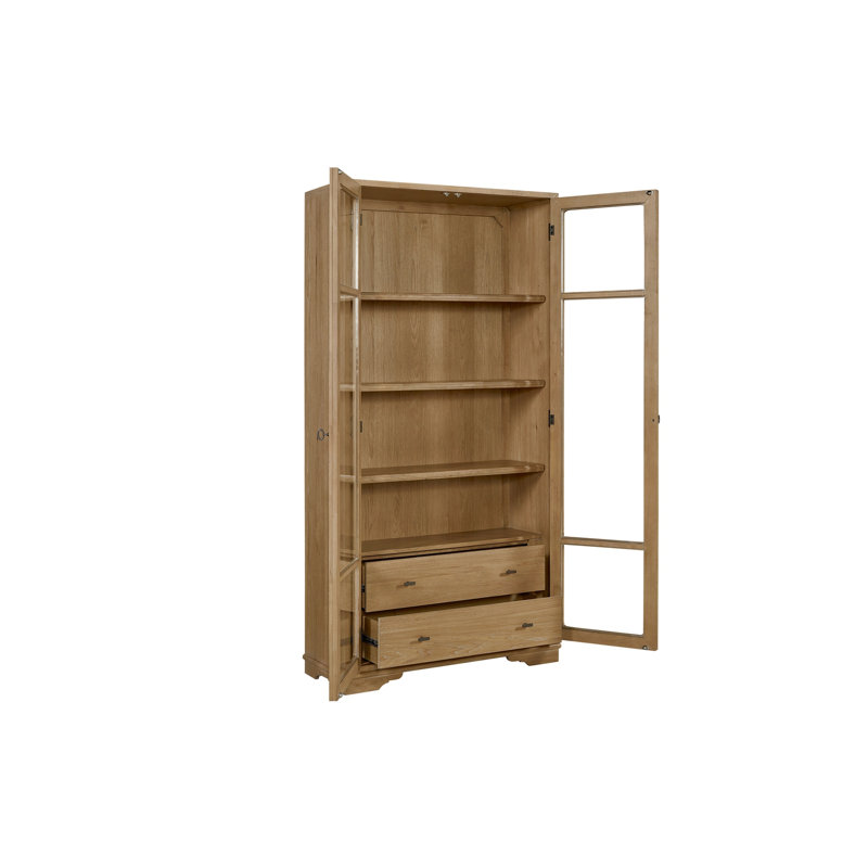 Tall Display Cabinet - Cashew, Light Tan