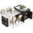 82.6 Inch Fluted Kitchen Island With Extendable Dining Table, Power Outlet, And Ample Storage For Modern Kitchens(without Chairs)-2130780384