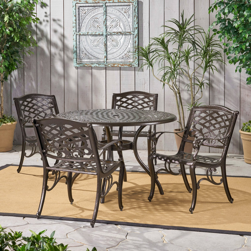 Ensemble repas 5 pièces pour patio extérieur