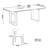 Modern Rectangular Marble & Steel Dining Table-110893063