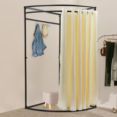 78.74Inch Tall Fitting Room With Curtain Dressing Room For Clothing Store by 17 Stories