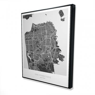 San Francisco Graphic Map Print On Canvas
