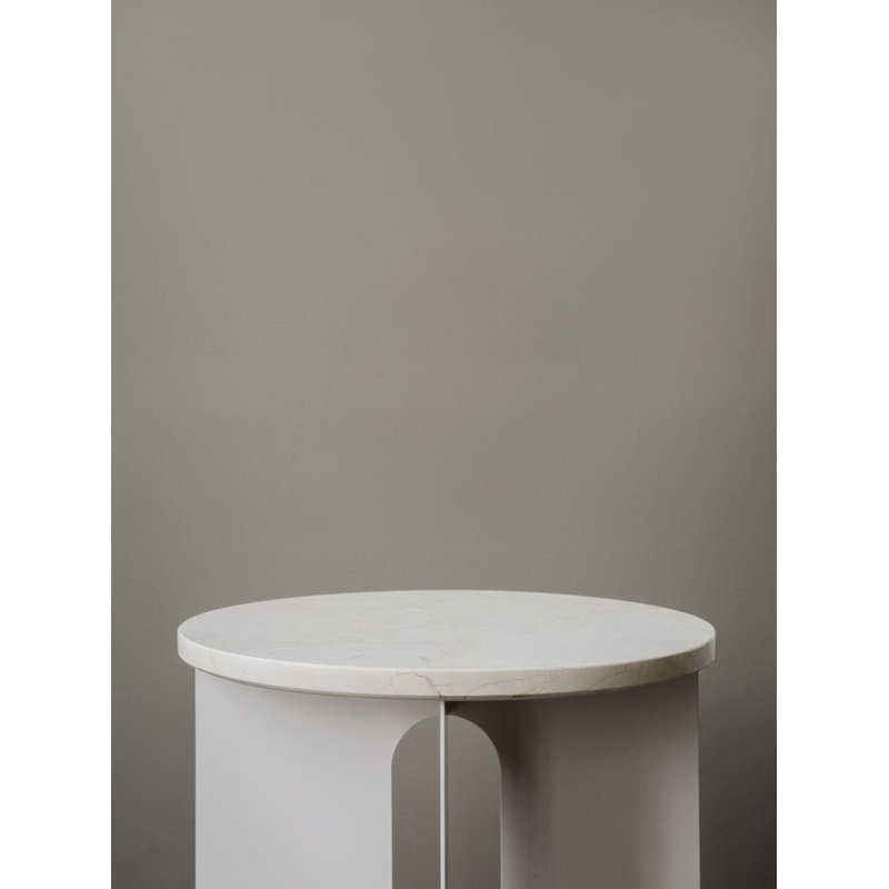Androgyne Tabletop For Side Table, 65 Cm, Nero Marquina, Crystal Rose