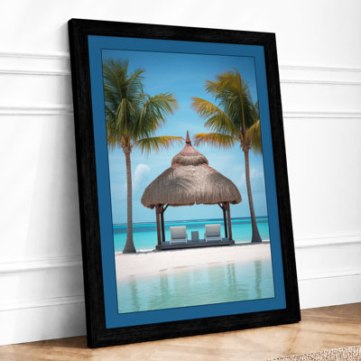 Tropical Pavilion Coastal - Framed Print