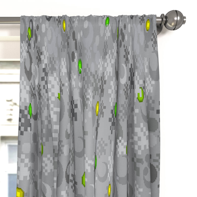Paire de rideaux obscurcissant avec passe-tringle Minecraft