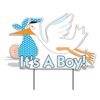 New Baby Stork Banners