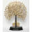 Brass Bodhi Tree Sculpture - 22" Large Handmade Buddhist Meditation Decor with Wood Base, Spiritual Home Art & Enlightenment Centerpiece