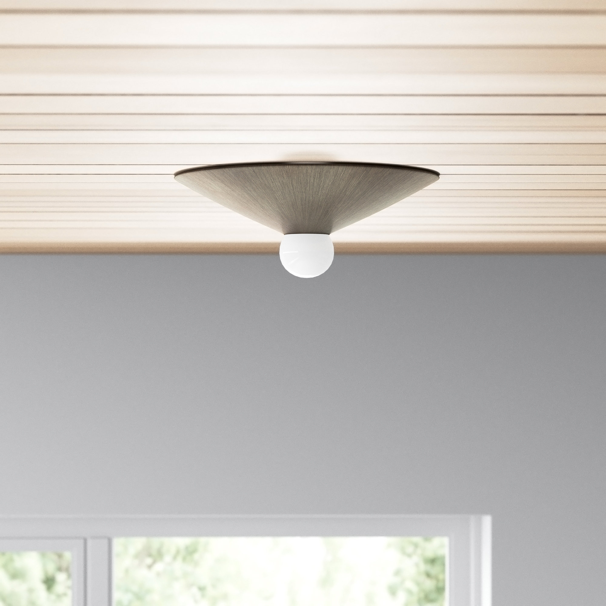Rummanah Single Light Flush Mount, Graphite Gray