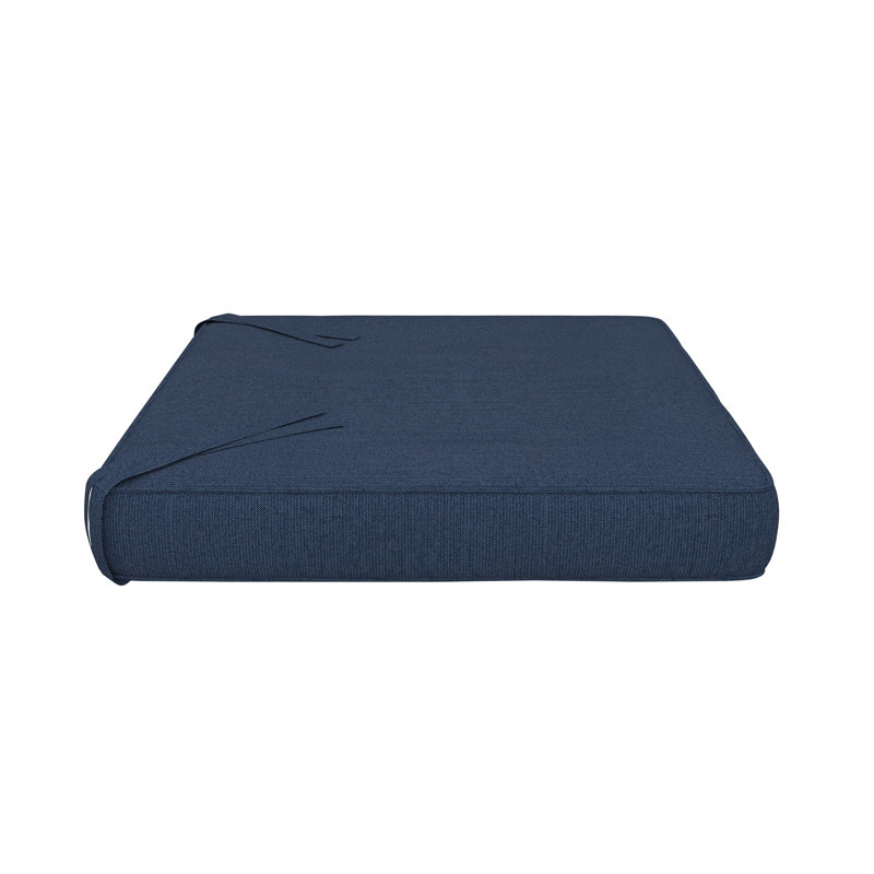 Wayfair Custom Outdoor Dining Chair Cushion With Sunbrella Fabric, 18" W x 18" D, Spectrum Indigo