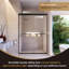 Porte de douche encadrée avec verre transparent l 48 po x H 76 po Ennis-101281846