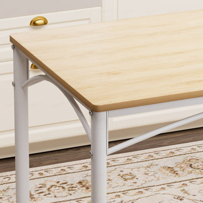 Ensemble table et chaises de salle à manger, table de bar avec 4 bancs, comptoir de cuisine avec chaises, style industriel pour la cuisine, le petit-déjeuner, le salon ou une salle de réception.