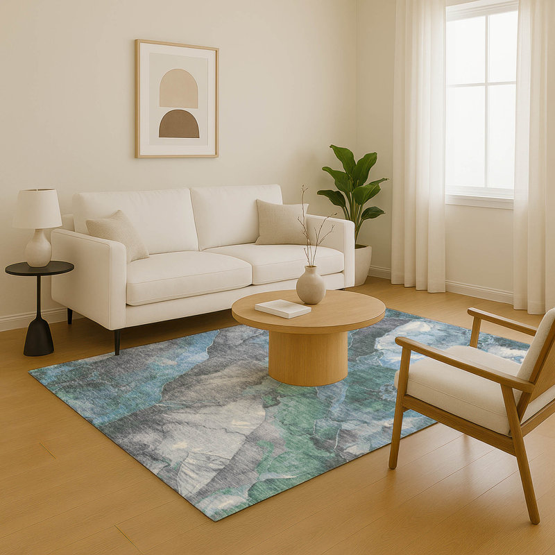 Premium Machine Washable Verlin AMF1787 Floral Rug, Rectangle 3' x 5'