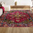 Brooklyn Geometric Medallion Red/Pink Rug-1765071826