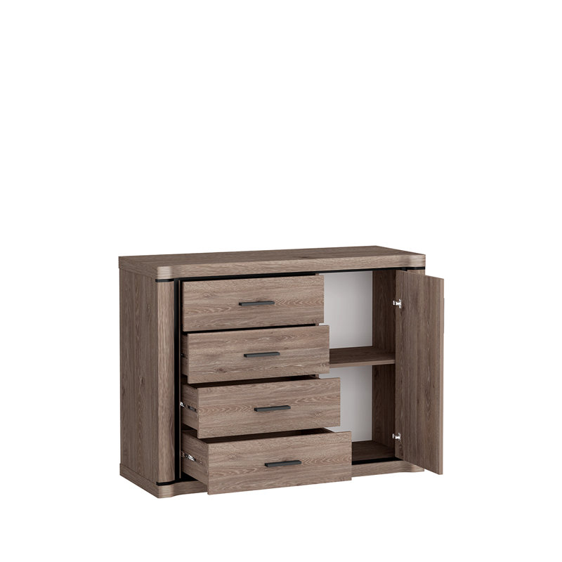 Temmo Laminate Rectangle Accent Cabinet, Truffle oak