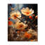 Horloge murale florale Peach Sunkissed Petals Wildflowers I-8678558