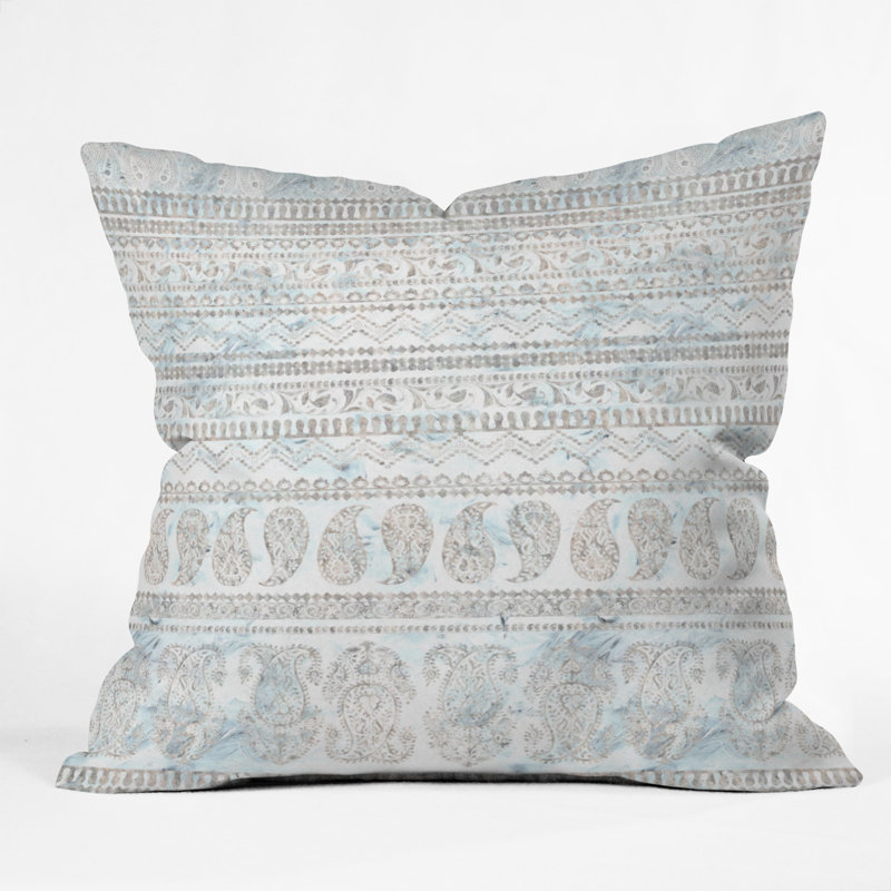 Coussin décoratif sandy schatzi brown bodhi motif cachemire, 18 po x 18 po
