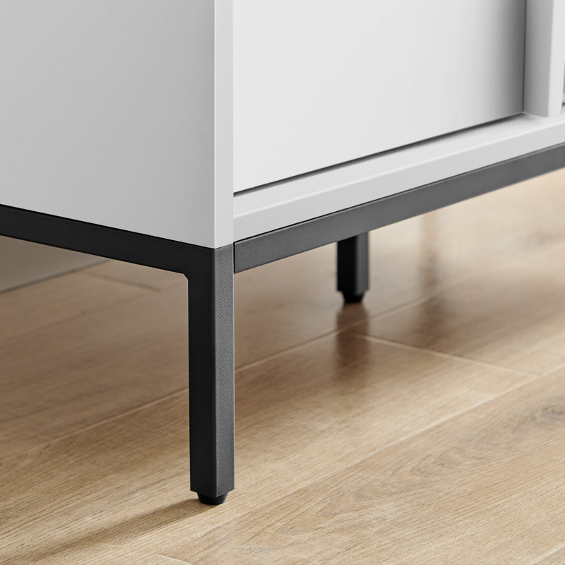 Skit Living Room Sideboard - Sleek Scandi Design Cabinet and Drawer Storage, White