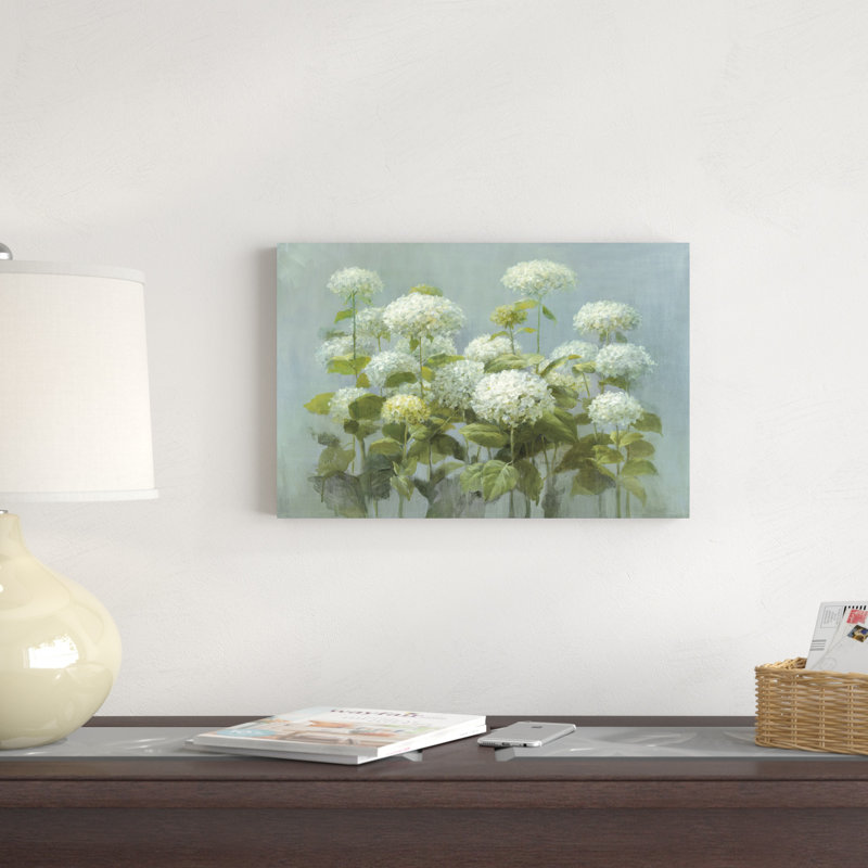 Jardin d'hortensias blanc, H 18 po x l 12 po x P 1,25 po
