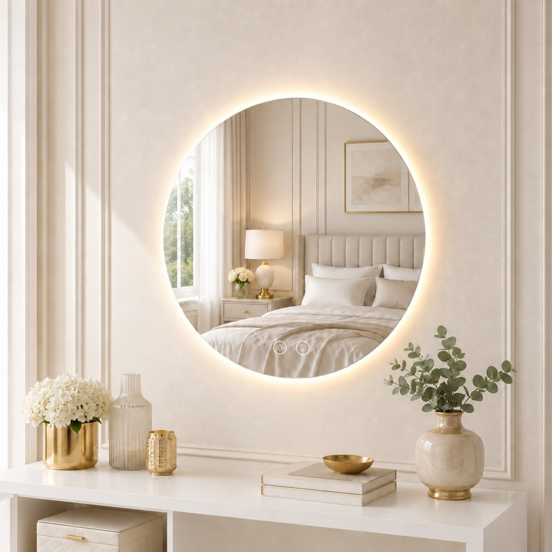 Miroir de salle de bain 28 po, 28 po x 28 po