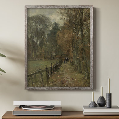 «Vintage Landscape CXI», reproduction encadrée - bois massif