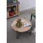 Table basse ronde en bois D32 "X 18" Farmhouse