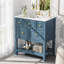 Ensemble de meuble-lavabo autoportant 30 po avec 5 tiroirs, ensemble de meuble-lavabo autoportant 30 po avec cadre en bois massif-120330080