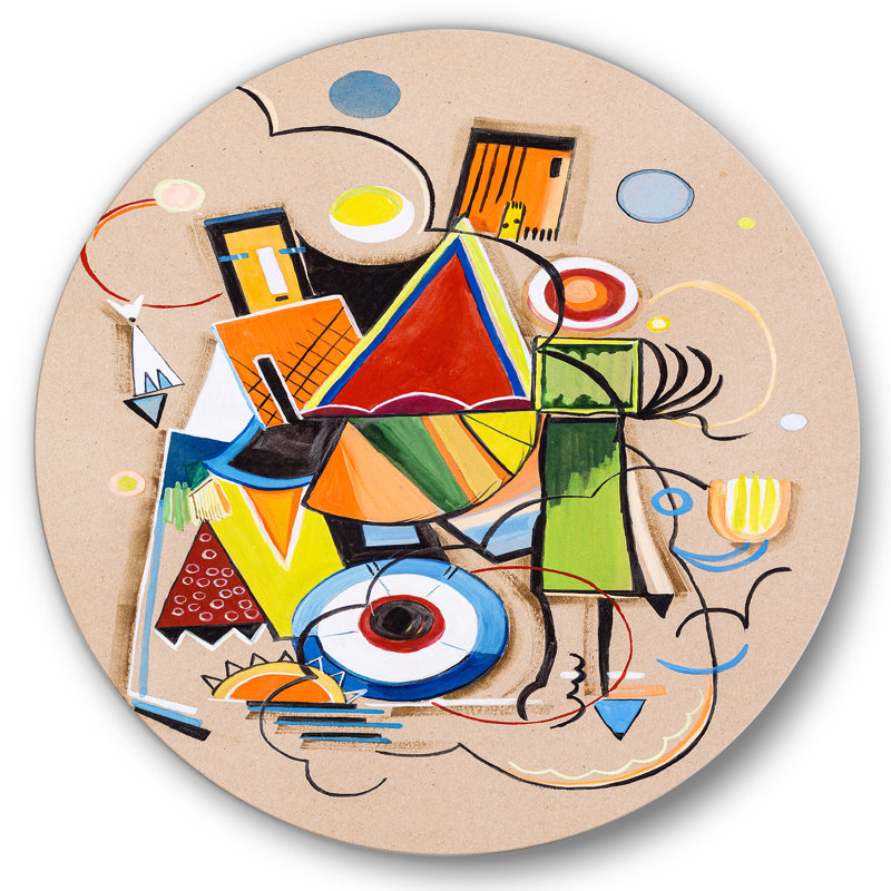 Compositions géométriques abstraites colorées I - art mural moderne en métal, H 29 po x l 29 po x P 1 po