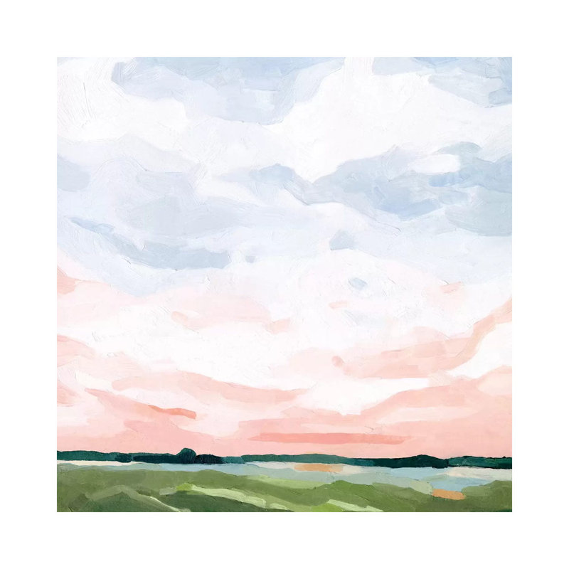 Pink Morning Horizon I by Emma Scarvey - Wrapped Canvas Painting, 30.48cm H x 30.48cm W 1.9cm D