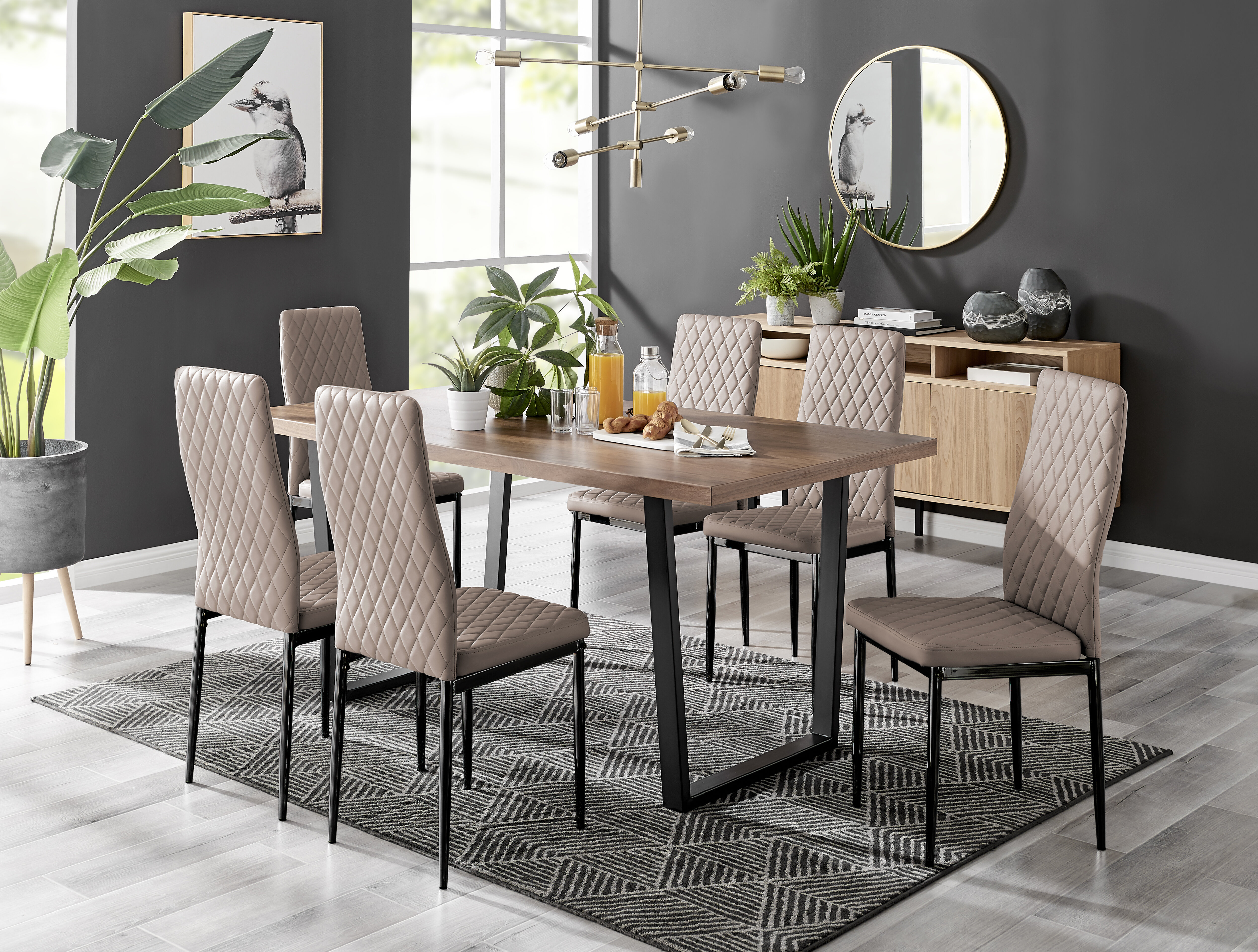 Industrial dining best sale set for 6