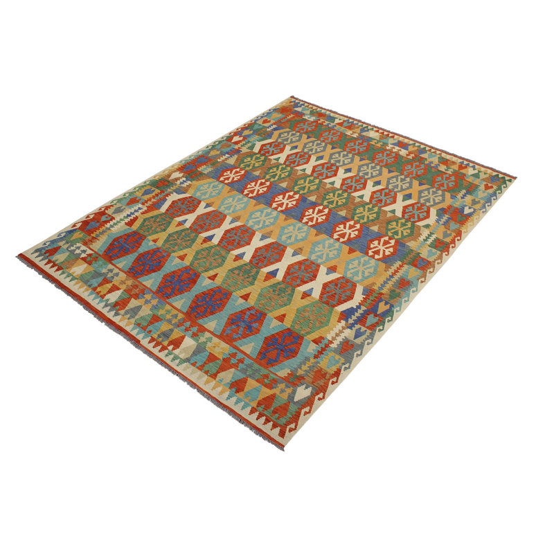 Tapis rectangulaire noir / brun en laine noué à la main de 5 pi 1 po x 6 pi 10 po Cedorah Southwestern