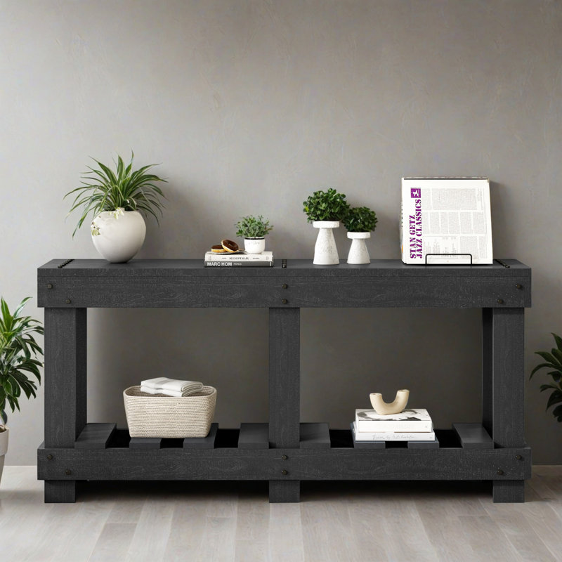 Table d'appoint 63,02 "pour le couloir, Noir