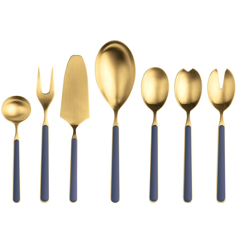 Cuillère de service en acier inoxydable Fantasia Ice Oro, Cobalt; cobalt