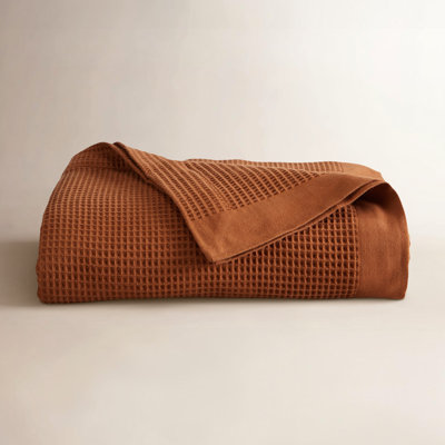 Cotton Waffle Weave Throw Blanket