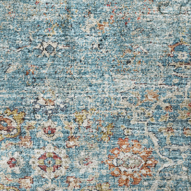 Premium Machine Washable Dream Shag ADS92 Ornate Rug, Multi, 8' x 10'