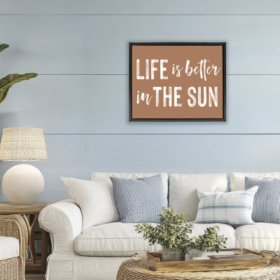Cadre flottant Life Better In Sun Brown